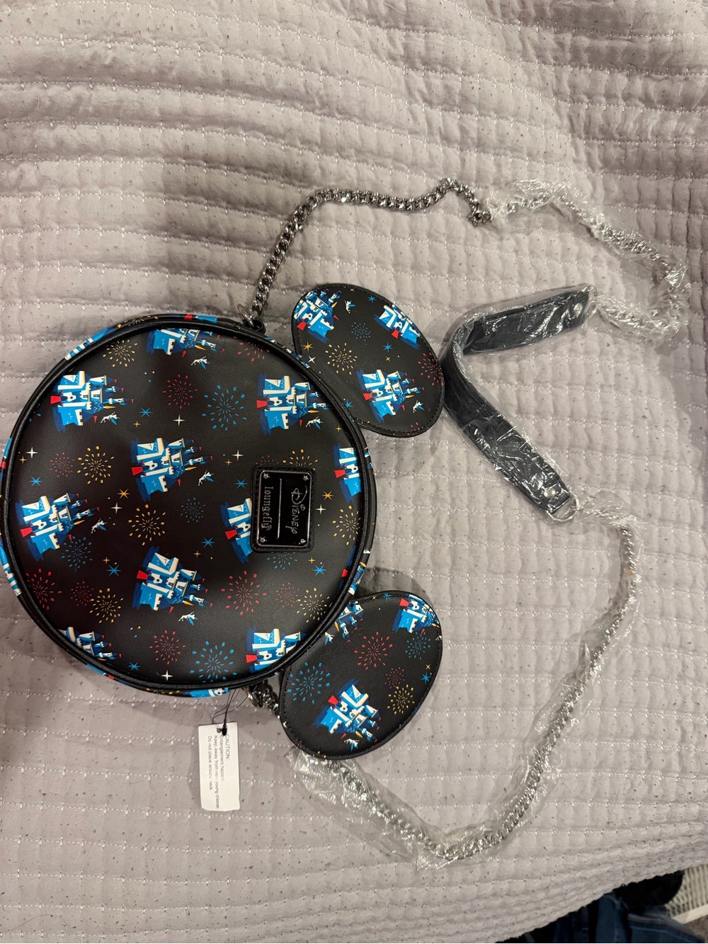 Loungefly Black Castle & Fireworks crossbody - Picture 2 of 11